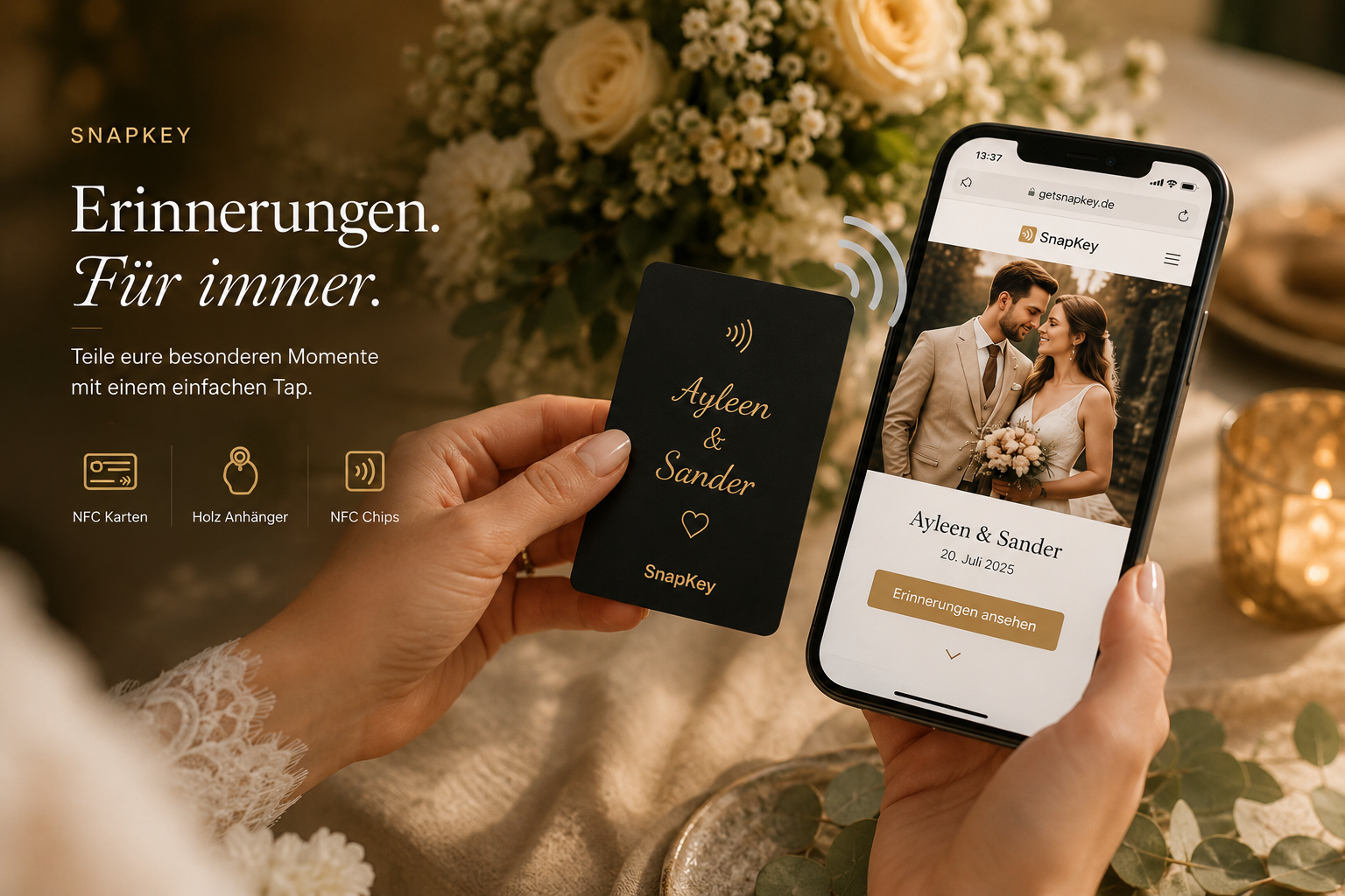 Snapkey bei einer Hochzeit